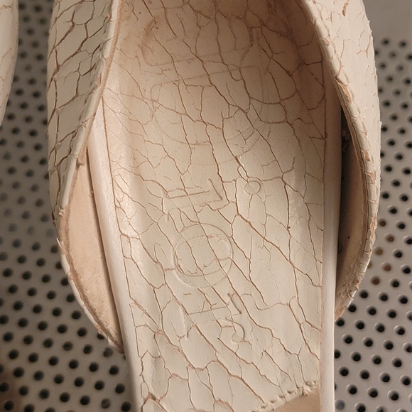 Dior Shoe White Snakeskin Peep Toe C D Initial - Picture 10 of 16